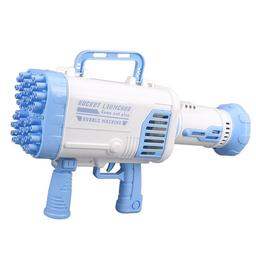 NEW Outdoor Shining 64 Holes Bubble Machine Toys Bubble Blower Electric Automatic Bazooka Rocket Boom Soap Bubble Gun Toys