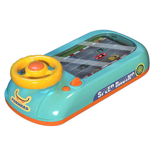 2025New Electric Desktop Game Console Dodges Racing and Steering Wheel Toy Challenges the Big Adventure Children's Steering Wheel