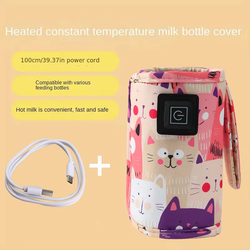 USB Milk Water Warmer Travel Stroller Insulated Bag Baby Nursing Bottle Heater Newborn Infant Portable Bottle Feeding Warmers