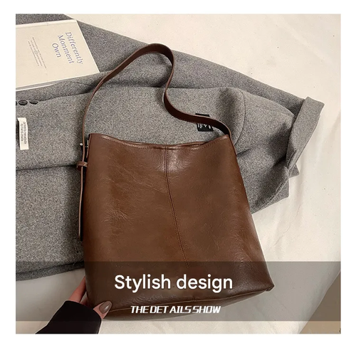 2025New Mocha Luxe Tote: Buttery-Soft Leather Spacious Carryall – Minimalist Chic from Boardroom to Brunch!