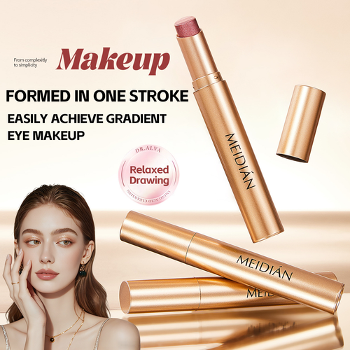 Buy one, get three free.3.5g Three-Color Gradient Waterproof High Pigment Long Lasting Shimmer Matte Eyeshadow Stick for Dark & Fair Skin Tones