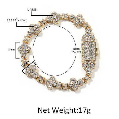 Uwin Hot Sale Cross Link Necklace Design Baguette Crosses Link Chain Hip Hop Fashion Unisex Necklace Bracelet Set Jewelry