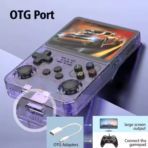 R36S Retro 3.5 Inch IPS Screen Handheld Game Console Arkos System 64GB 15000+ Games Pocket Video Player VS RGB20S