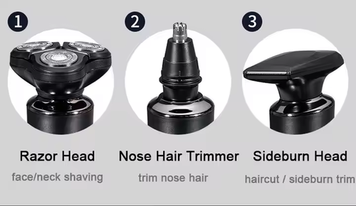 2025New Upgrade 3 in 1 Men Multifunctional Grooming Set Rechargeable Electric Razors Face Shaver