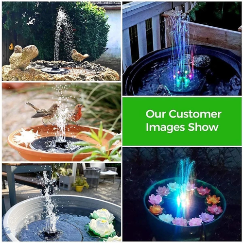 Solar Panel Included Floating Garden Fountain