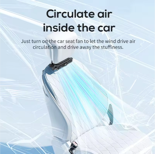 Three Adjustable SUV and Truck Seat Cooling Fans with Strong Wind and Low Noise