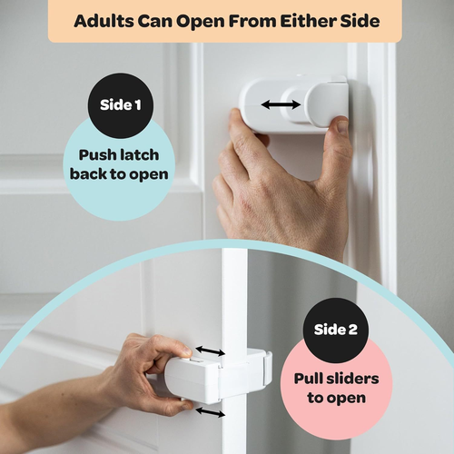 Child safety locks prevent babies from opening doors, protect doors from being touched, and prevent latches from being opened.
