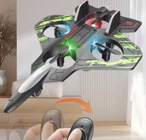 Rc Glider Flying Toy With Light Jet Airplane 2.4G EPP Stunt Remote Control Foam Fighter Plane Toys