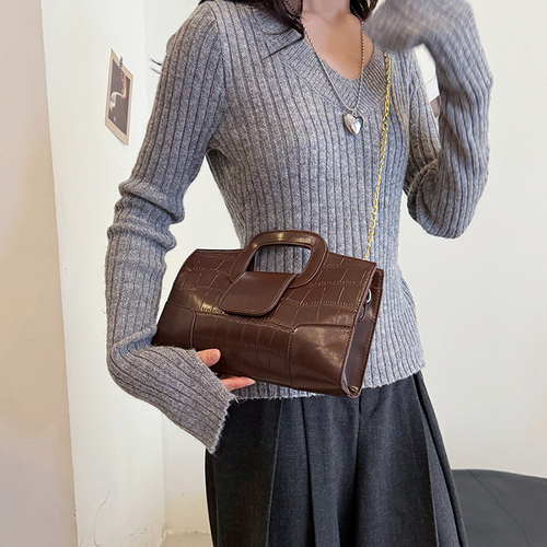 Fashion Crocodile Pattern Wholesale Women Bags Square Lady Luxury Chain Handbags Purses