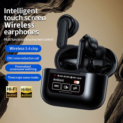 Multifunctional Touchscreen Colour Display Noise-Cancelling Earbuds