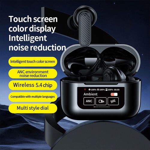 Multifunctional Touchscreen Colour Display Noise-Cancelling Earbuds
