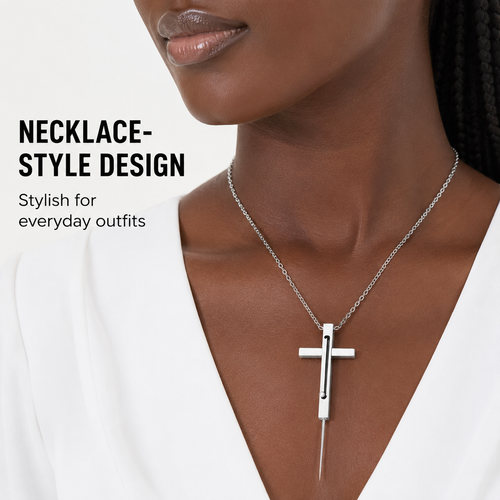 🔥HOT SALE🔥 COD！Women's Self-Defense Necklace Accessories: Portable Self-Defense Tools, Camping Gear, and Hidden Weapons—Invisible Necklace