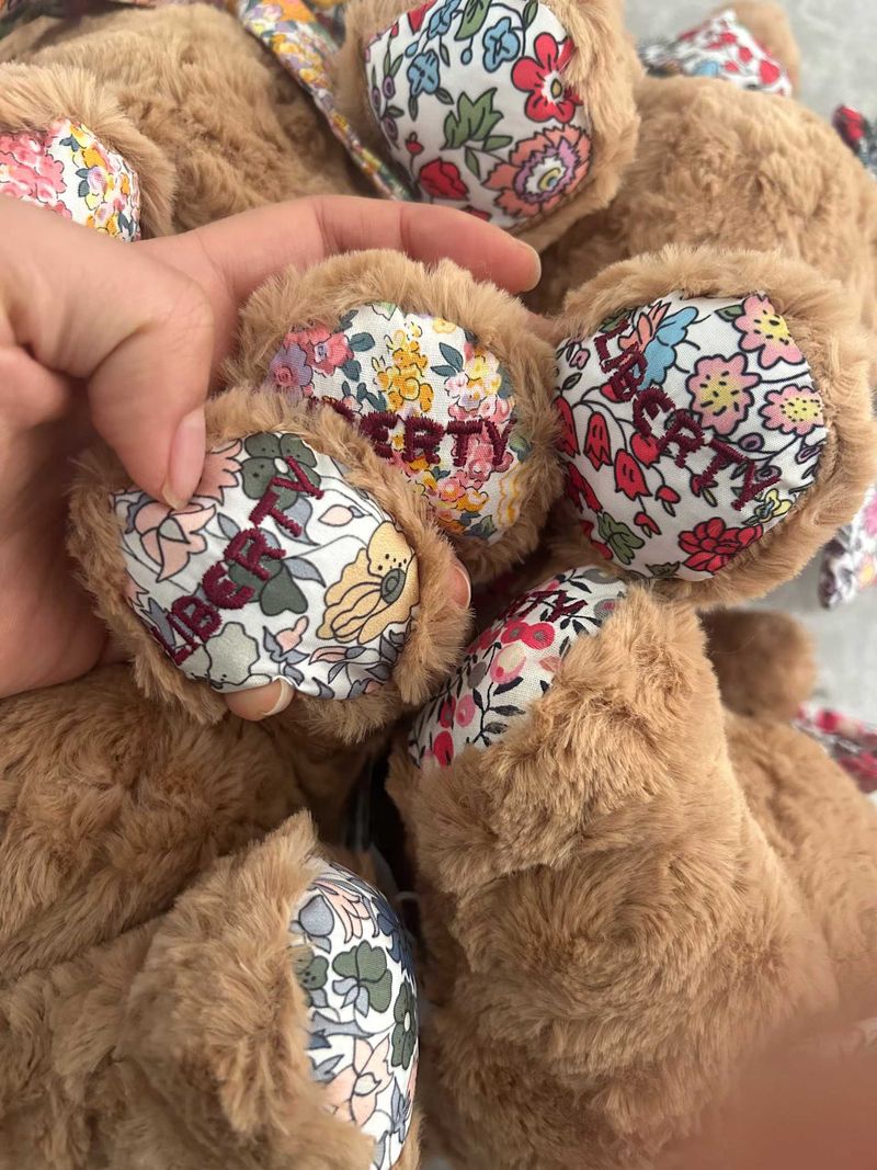 Liberty Bartholomew Bear - D'Anjo &  Elysian Day & Poppy Forest &  Wiltshire