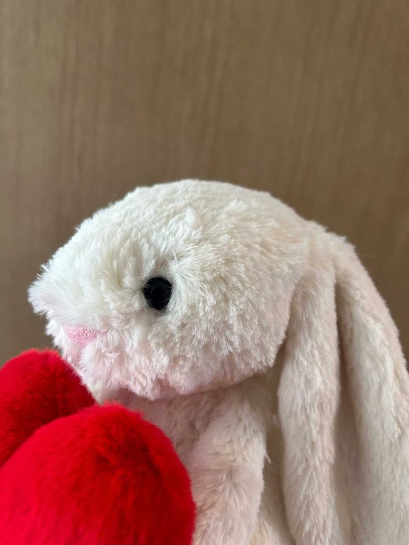 Bashful Red Love Heart Bunny