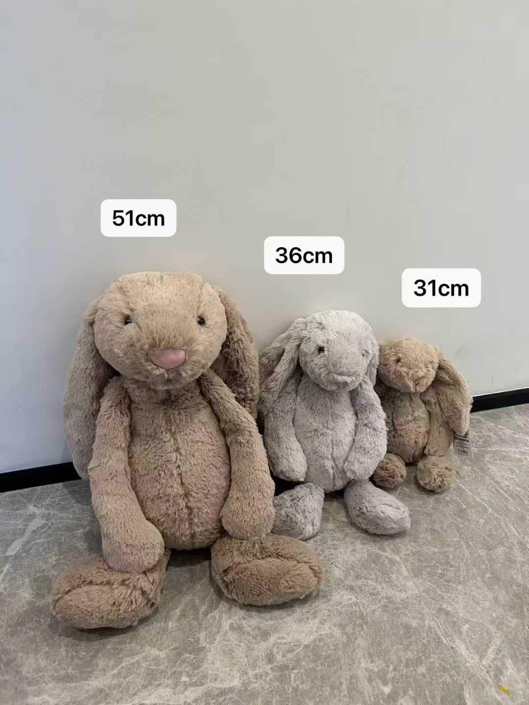 Bashful Beige Bunny - Huge & Medium & Small