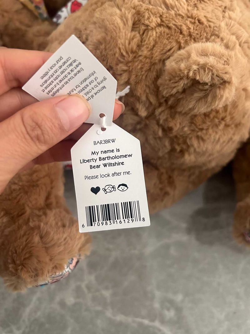 Liberty Bartholomew Bear - D'Anjo &  Elysian Day & Poppy Forest &  Wiltshire