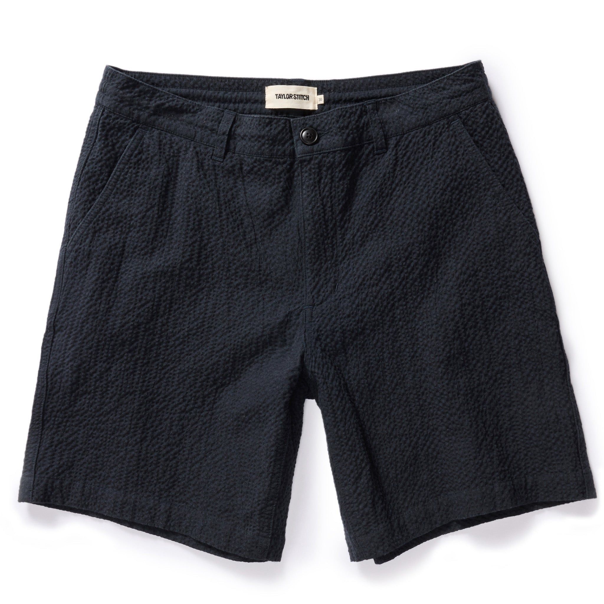 Ncuur Easy Short in Heather Navy Seersucker