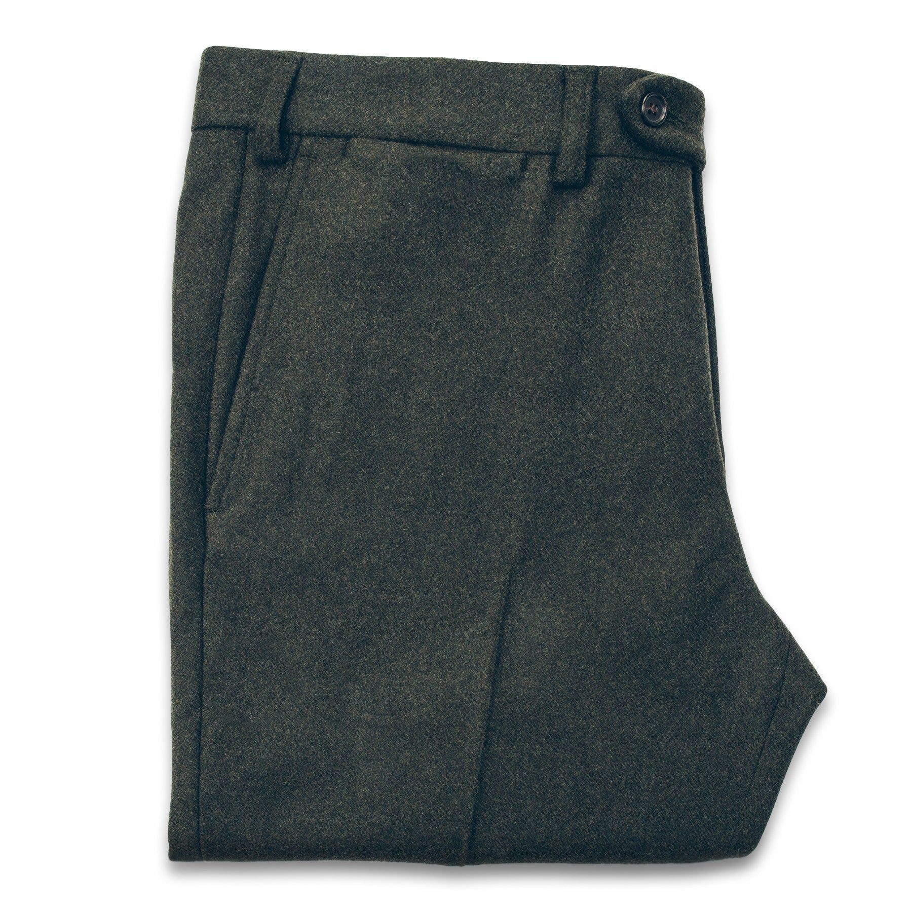 Ncuur Telegraph Trouser in Olive Wool