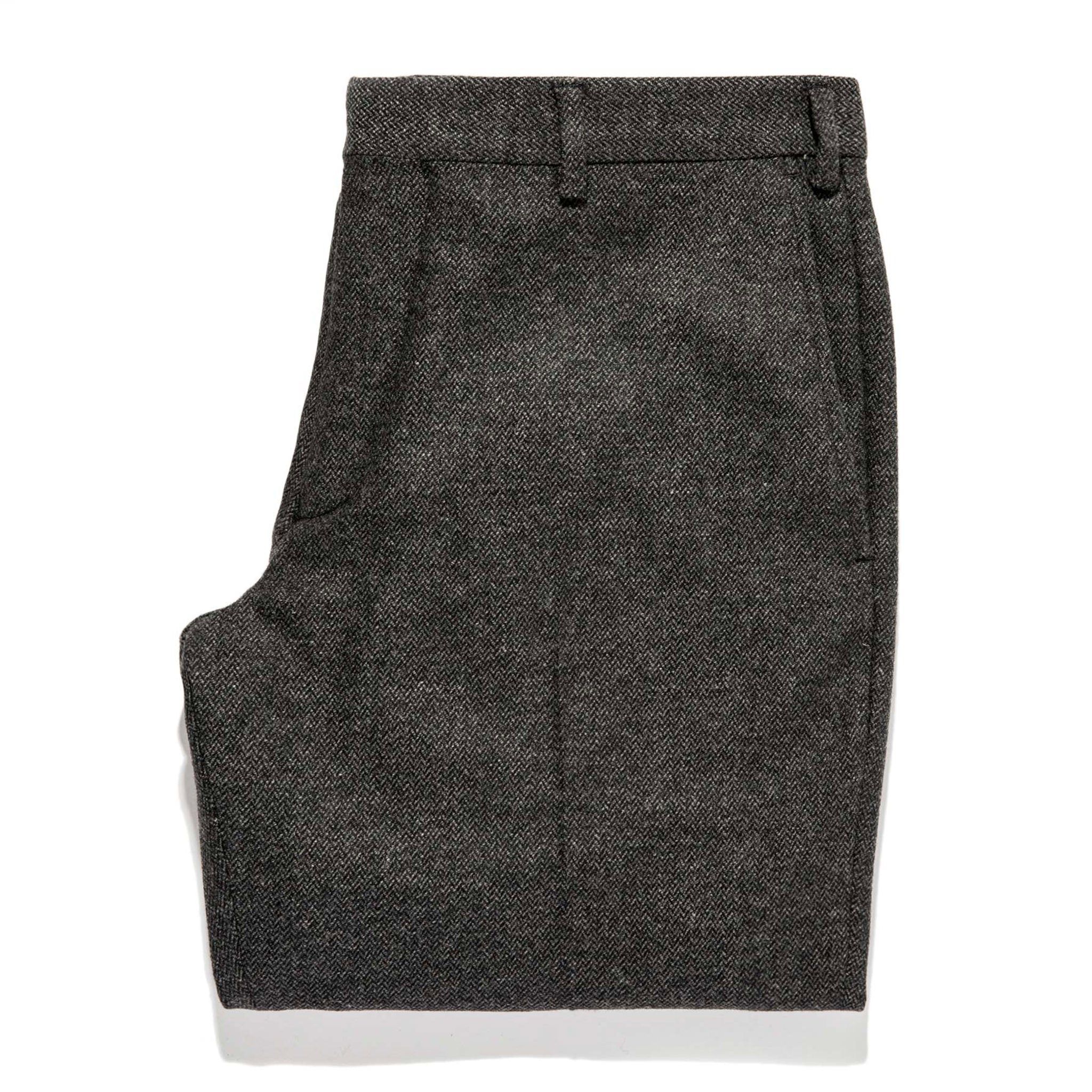 Ncuur Telegraph Trouser in Charcoal Herringbone