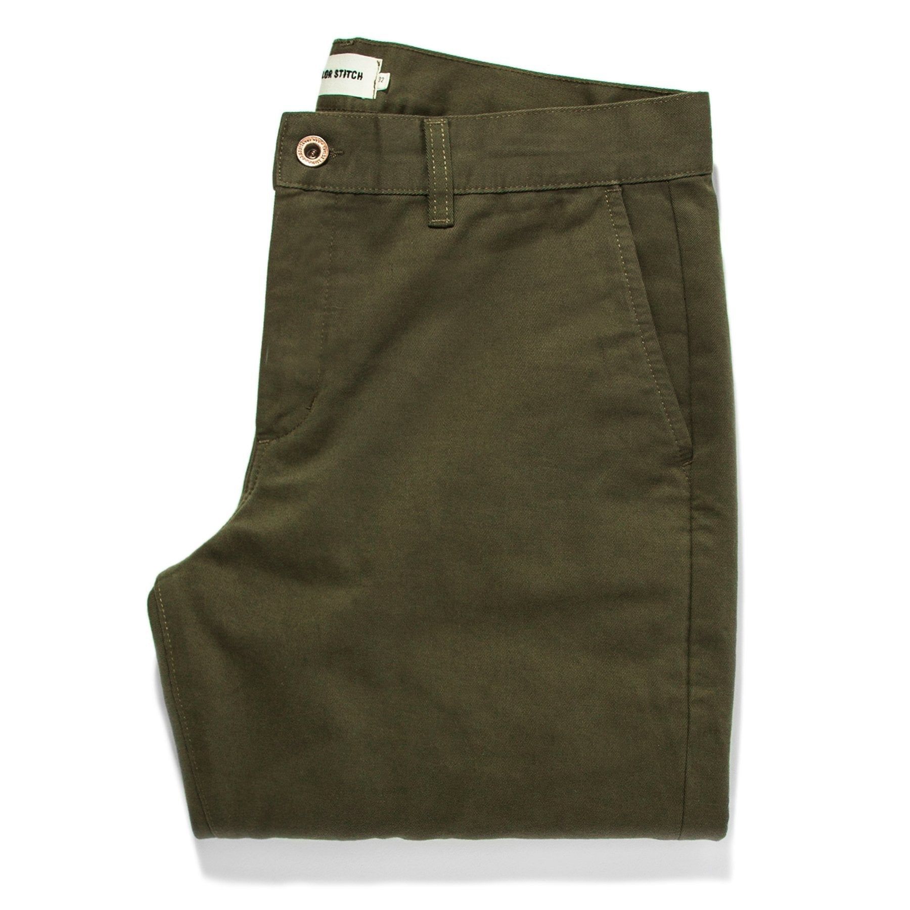 Ncuur Slim Chino in Organic Olive