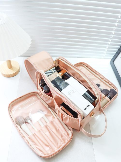 Large capacity multi-layer cosmetic bag toiletries storage bag