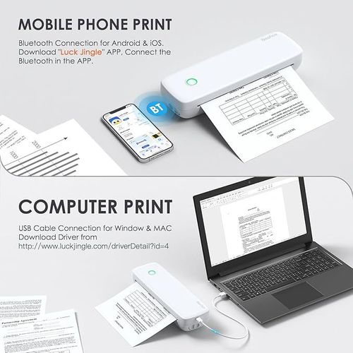 Portable A4 Printer Home Test Paper Wrong Question Machine Student Special Wireless Bluetooth Thermal Printer