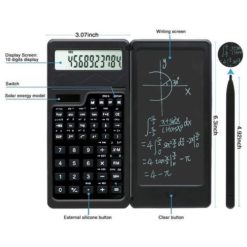 Scientific calculator with writing board multi-function two-in-one solar student portable mini mini folding
