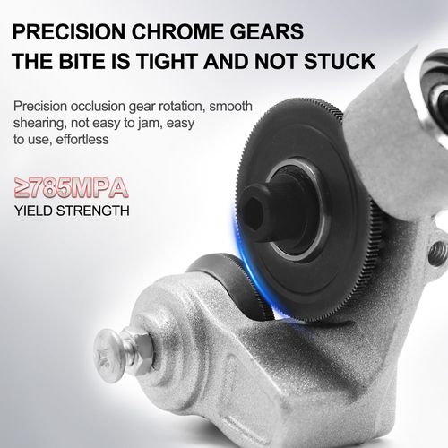 Metal Nibbler Drill Attachment, Heavy-Duty Sheet Metal Cutter for Electric Drill, Double-Cut Nibbler Tool for Fast Clean Cutting of Iron, Steel, Aluminum, Copper and Plastic Panels