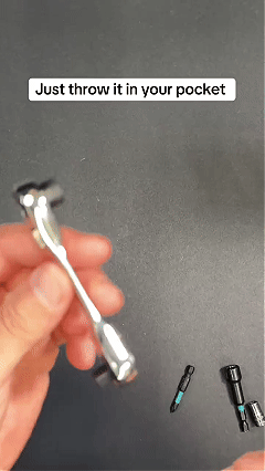 Mini Double Headed Ratchet Wrench , 1/4 Inch 72 Tooth Drive Socket and Screwdriver Bit Ratchet Set Rotator 5 Degrees Quick Install Release Ratchet Accessories Tool Silver