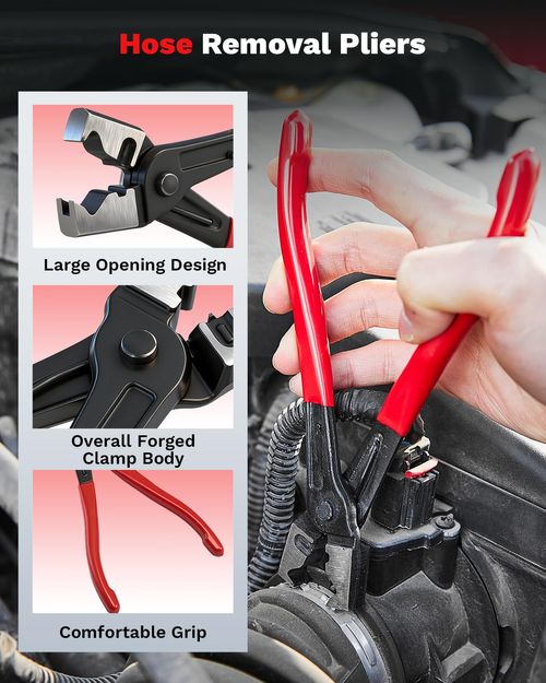 Electrical Disconnect Pliers & Connector Removal Tool Set 5PCS Precision Tips, Comfortable Non-Slip Grips, Reaches Tight Spaces, Reduces Connector Damage, Ideal for Auto Repairs
