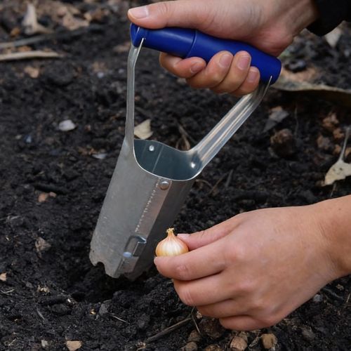 Bulb Planter Tool, Bulb Transplanter with Bend Free, Depth Markers for Digging Holes, Automatic Soil Releasing Seed for Tulips, Dahlias, Daffodils