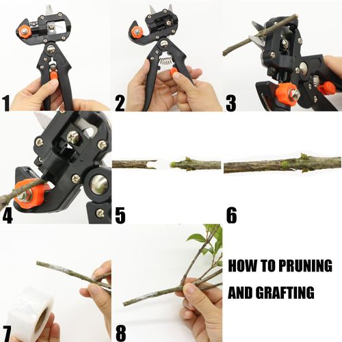 Grafting Tool Kit for Trees and Plants, Pruning Grafting Machine, Bud Grafting Knife, Branch Clippers, Essential Gardening Tools