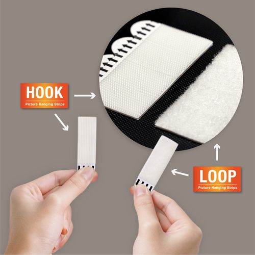 Picture Hanging Strips ,15&10 lb , 48 Pairs (24-L, 24-M, 96 Strips), No Tools Damage-Free Removable Picture Hangers, Heavy Duty Wall Hangers for Frame Hanging and Home Decor, No Tools, Waterproof