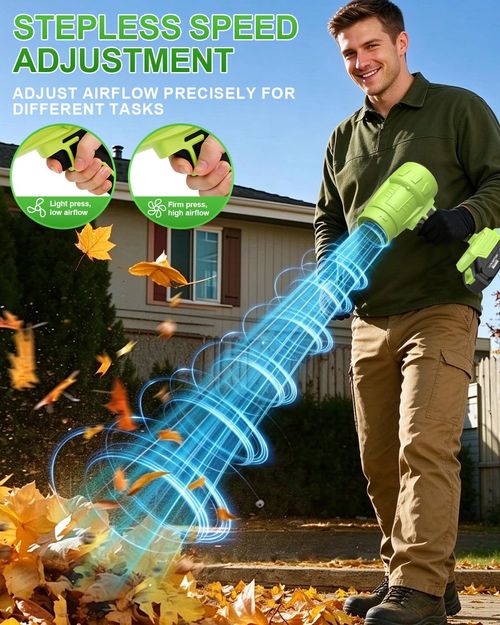 Turbo Cordless Leaf Blower, 600 CFM Turbo Jet, Lightweight Handheld Blower for Yard Leaves, Wood Shavings, Car Drying with 21V 4.0Ah Battery & Ergonomic Handle, Best Gifts for Husband, Men, Dad