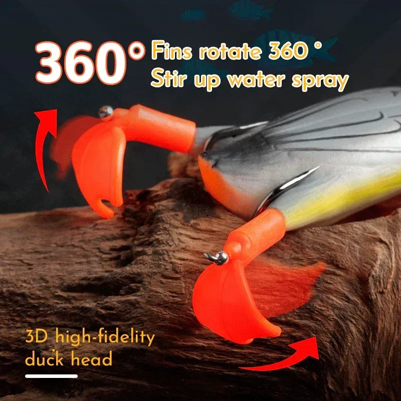 Double Propeller Duck Soft Bionic Bait