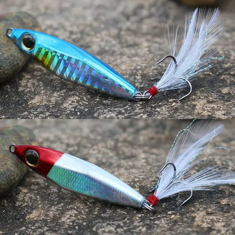 Jigs Fishing Lures Sinking Metal Spoons Micro Jigging Bait(5pcs)