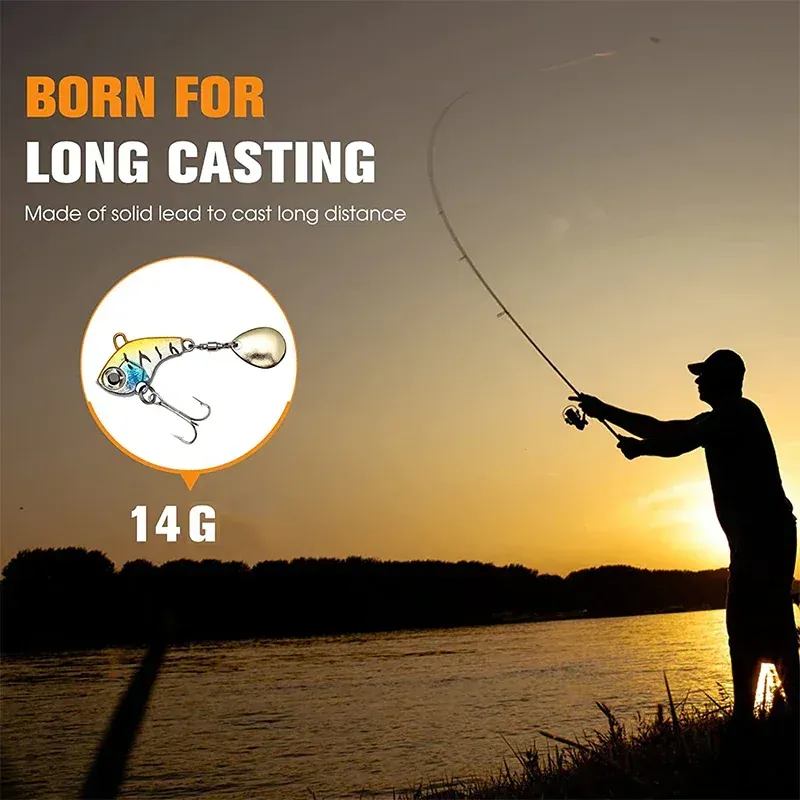 🐟Metal Spinning Fishing Lures（6 Pcs)