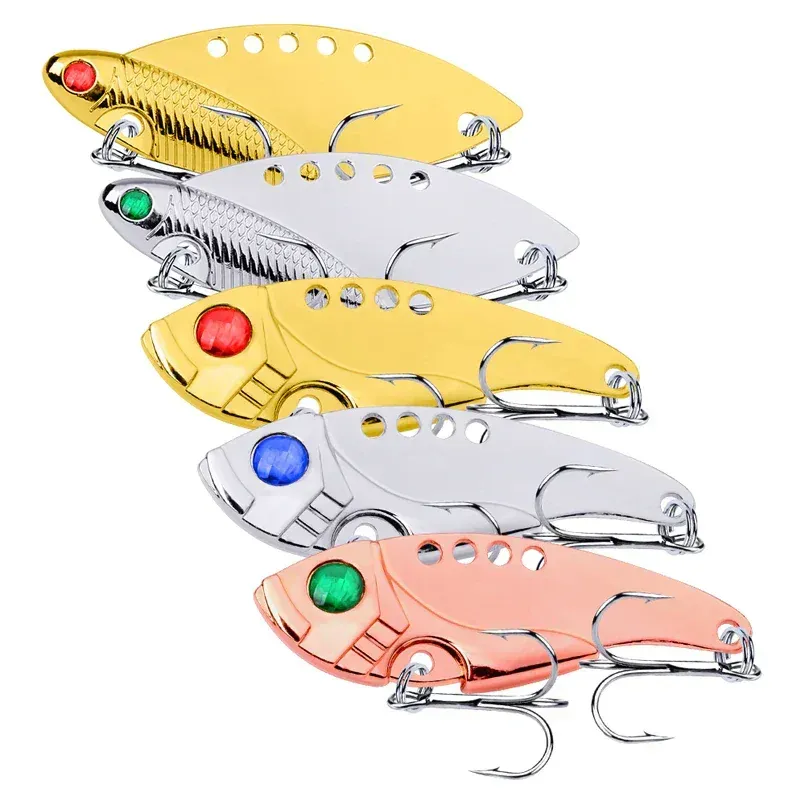 5 Pcs Metal Hard Spinner Blade Bait Fishing Lure