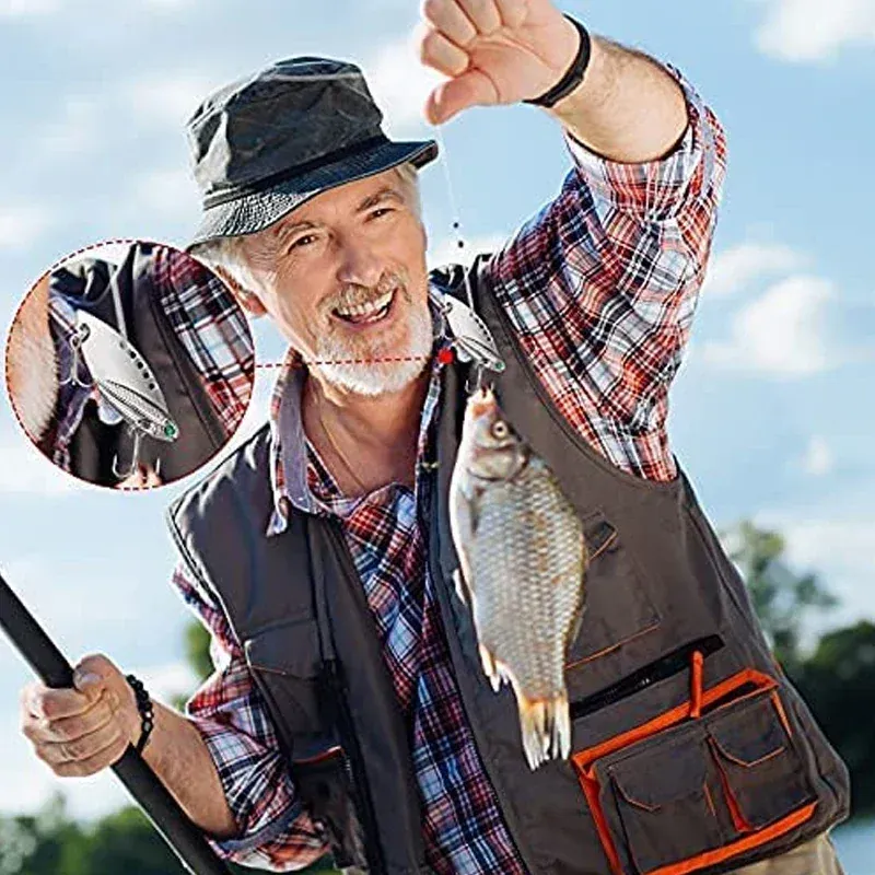 5 Pcs Metal Hard Spinner Blade Bait Fishing Lure