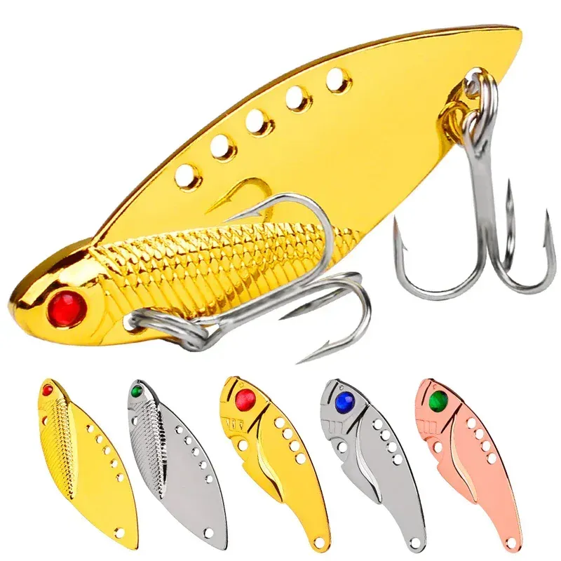 5 Pcs Metal Hard Spinner Blade Bait Fishing Lure