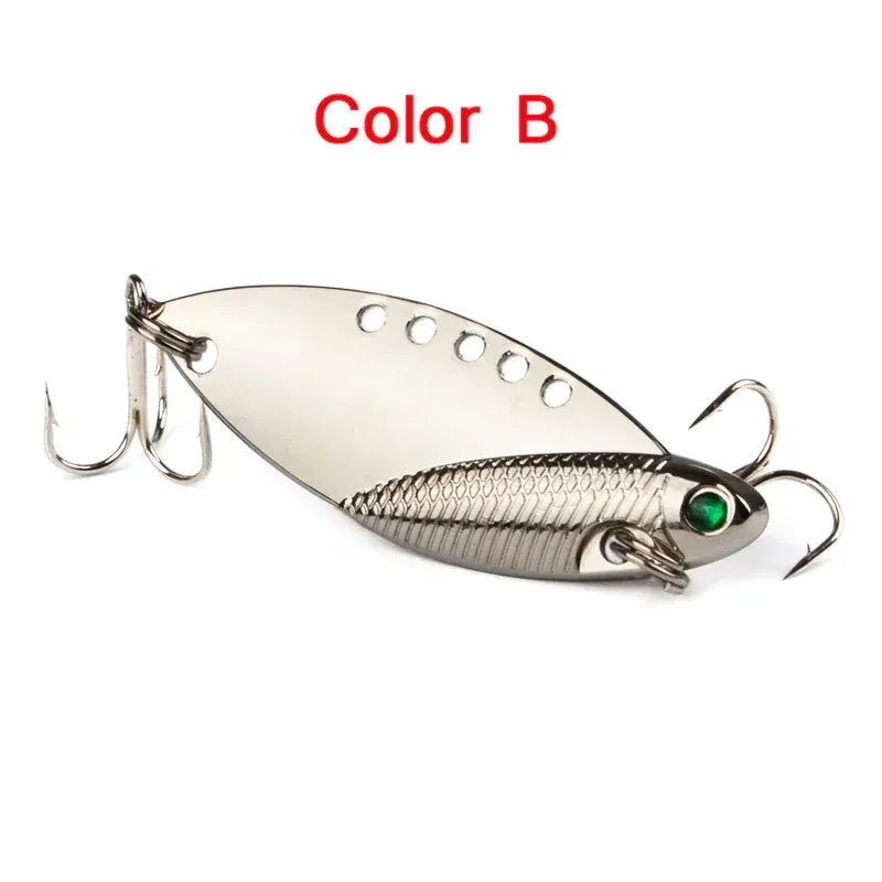 5 Pcs Metal Hard Spinner Blade Bait Fishing Lure