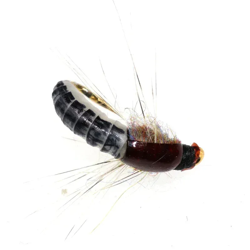6PCS Fishing Lures Fly Deer Hair Beetle Trout Fly Fishing