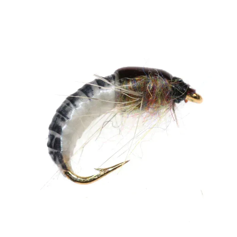 6PCS Fishing Lures Fly Deer Hair Beetle Trout Fly Fishing