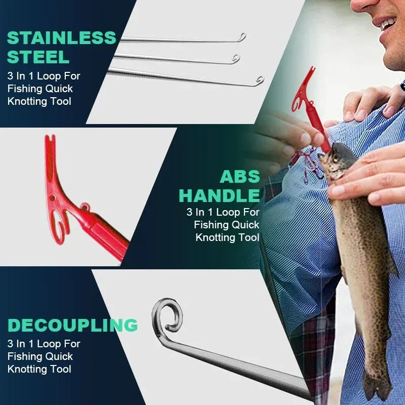 Upgrade 3-in-1 Fishing Quick Knot Tool Fishing Hook Removal Tools-Buy 1 Get 1 Free
