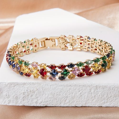 Bohemian Women Geometric Imitation Watch Bracelet, Random Color for Daily & Party All Seasons