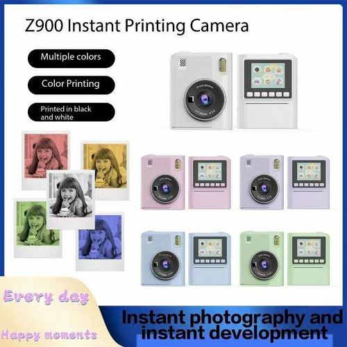 Z900 Polaroid Camera  Instant Print (Color Black and White Dual Mode) Portable Pocket Printer