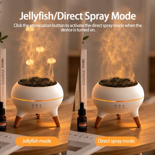 Jellyfish Diffuser, 8.45oz Essential Oil Humidifier with Colorful Light, Remote Control, Timer Function, Dual Mode, Ideal Student Gift for Bedroom Dorm Home Office