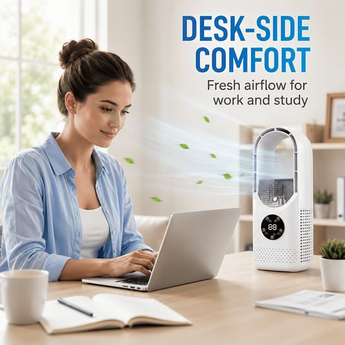 Bladeless Cooling Fan with Humidifier 6 wind speeds