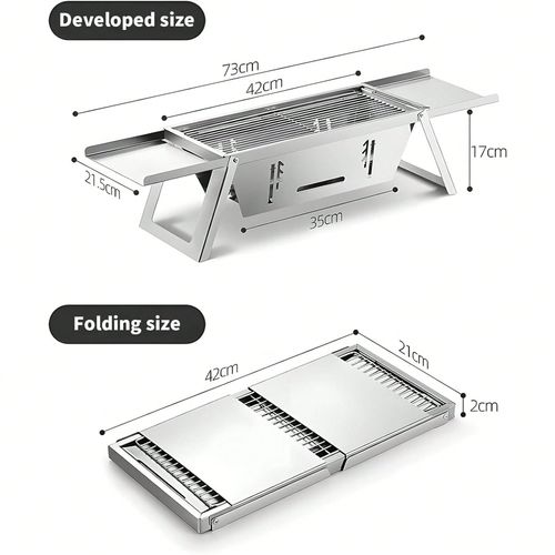 Portable Fold-Up Outdoor Charcoal BBQ Grill