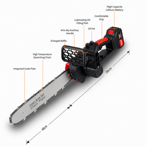 16 inch brushless lithium electric saw with 48V 2 battery packs